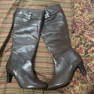 Ralph Lauren Brown Leather Heeled Boots